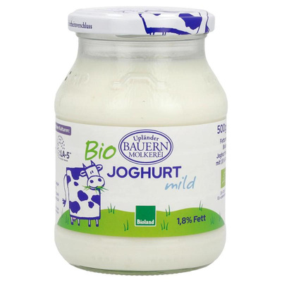Produktfoto zu Upländer Naturjoghurt 500gr 1,5%Fett