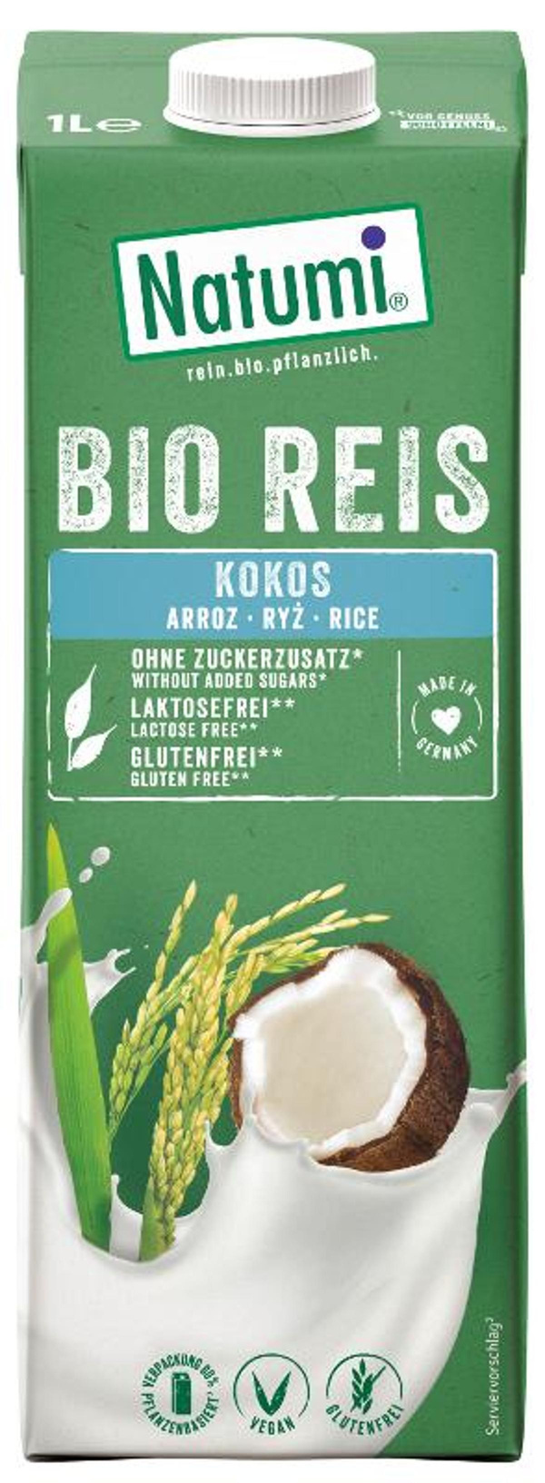 Produktfoto zu Reisdrink Cocos von Natume, 1 ltr