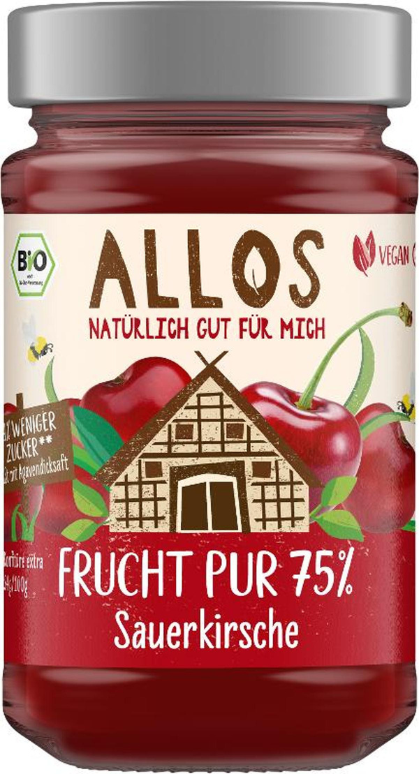 Produktfoto zu Sauerkirsch Frucht Pur 250gr
