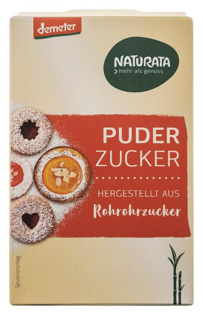 Produktfoto zu Puderzucker aus Rohrohrzucker, 125g