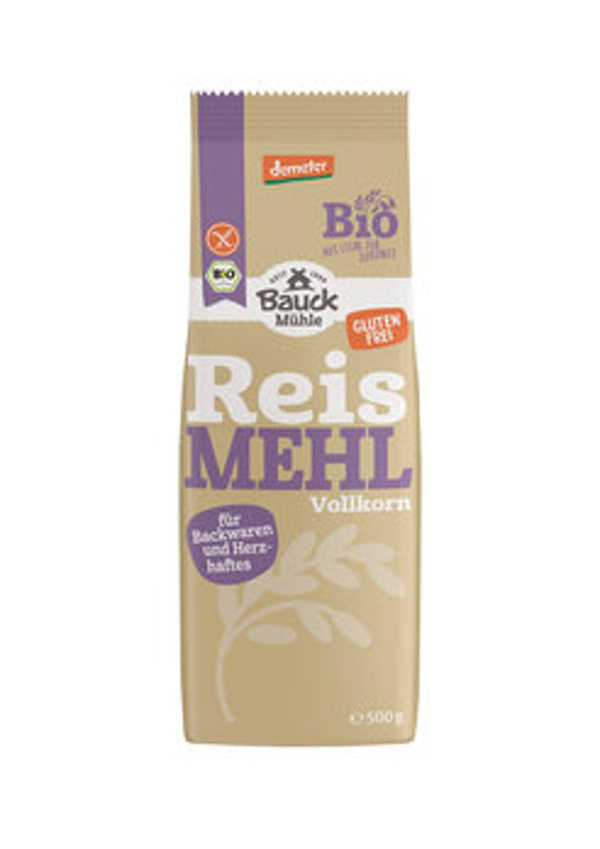 Produktfoto zu Reismehl, Vollkorn glutenfrei 500gr