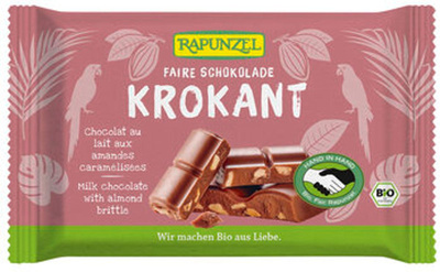 Produktfoto zu Schokolade Vollmilch-Krokant 100gr