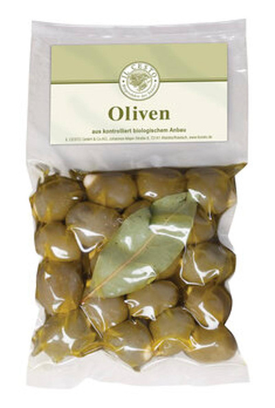 Produktfoto zu Griech. Oliven gefüllt mit Mandeln, 175g