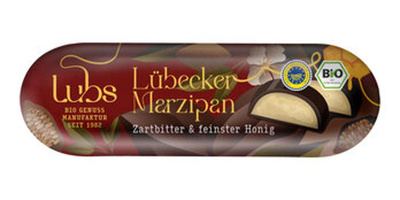Produktfoto zu Marzipanbrot mit Zartbitterschokolade 50gr