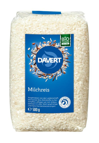 Produktfoto zu Milchreis 500gr Tro_Davert