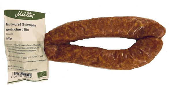 Produktfoto zu Mettwurst vom Schwein, 2 Stück, ca. 200g
