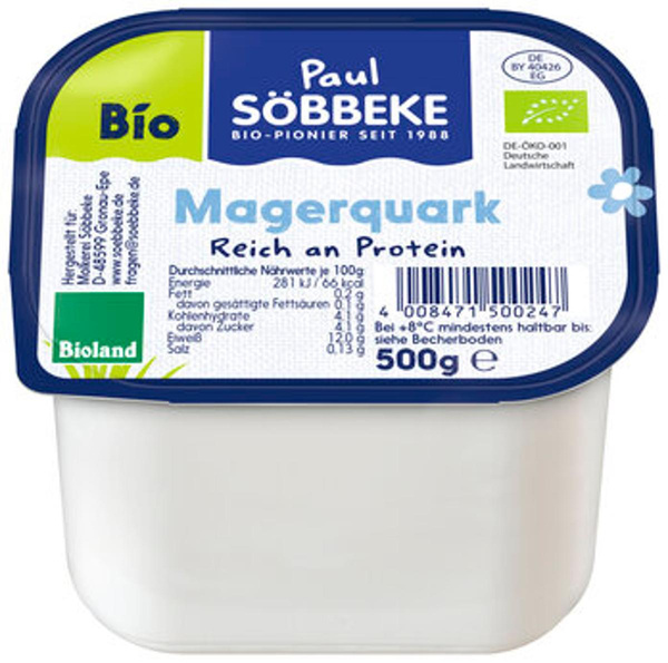 Produktfoto zu Quark, mager 500g