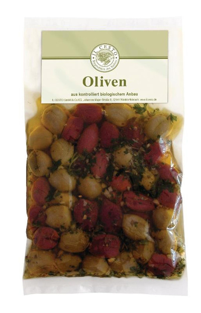 Produktfoto zu Oliven-Mix ohne Stein mariniert, 175g