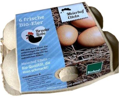 Produktfoto zu Eier BIOLAND, 6 Stück, Größe "M"