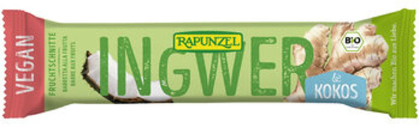 Produktfoto zu Fruchtschnitte Ingwer-Kokos 40gr