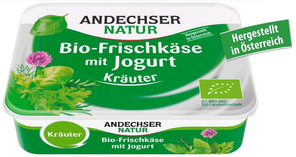 Produktfoto zu Frischkäse Kräuter, Andechser, 175g