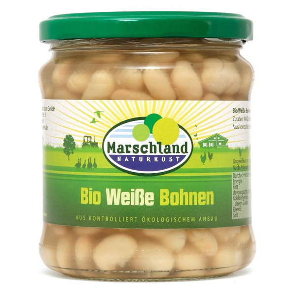 Produktfoto zu Weiße Bohnen im Glas 330ml