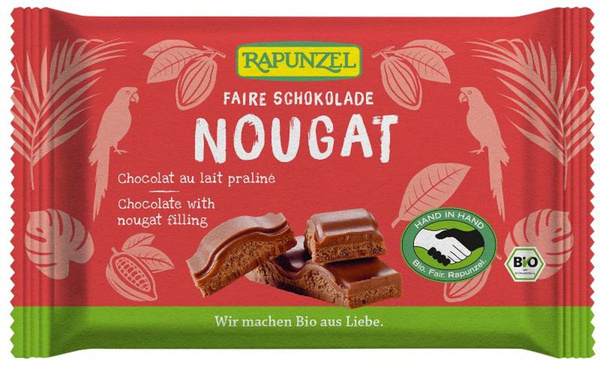 Produktfoto zu Nougat Schokolade 100gr