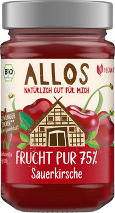 Produktfoto zu Sauerkirsch Frucht Pur 250gr