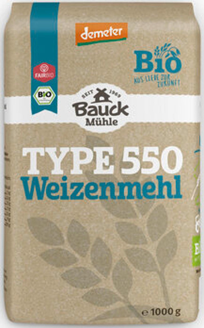 Produktfoto zu Weizenmehl 550 Bauck