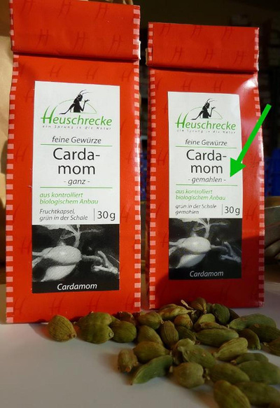 Produktfoto zu CARDAMOM, grün, gemahlen 30gr
