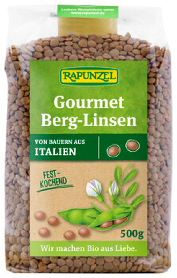 Produktfoto zu Gourmet Berg-Linsen, braun 500gr
