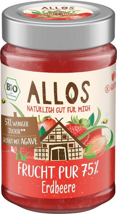 Produktfoto zu Erdbeere Frucht Pur 75%, 200g