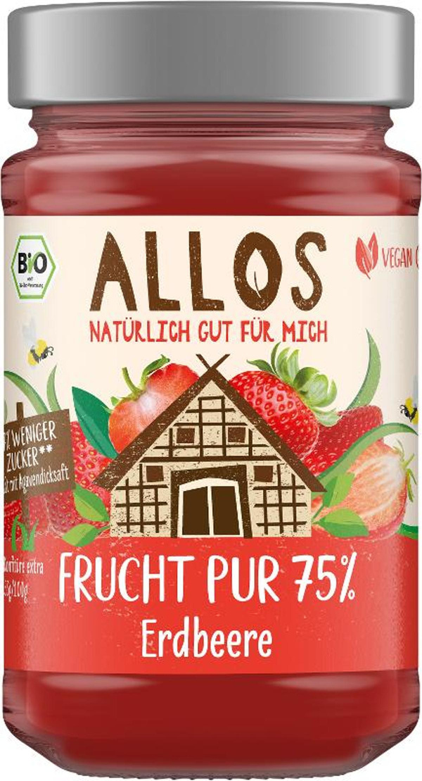 Produktfoto zu Erdbeere Frucht Pur 250gr