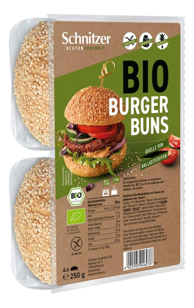 Produktfoto zu Burger Buns glutenfrei, 250g