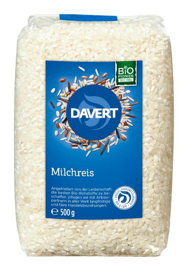 Produktfoto zu Milchreis 500gr Tro_Davert