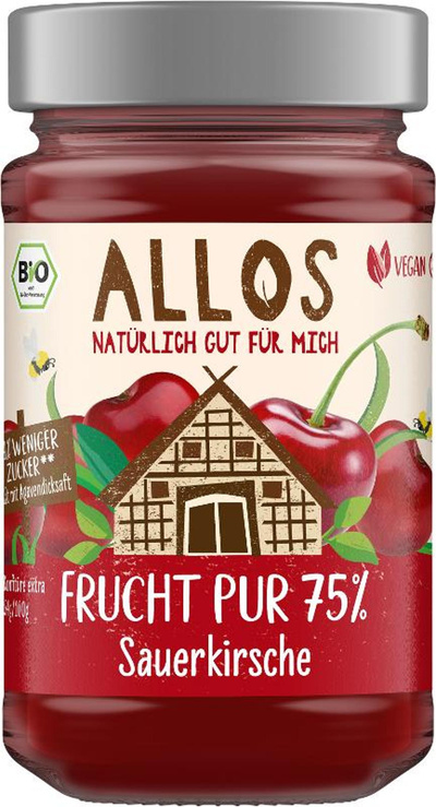 Produktfoto zu Sauerkirsch Frucht Pur 250gr
