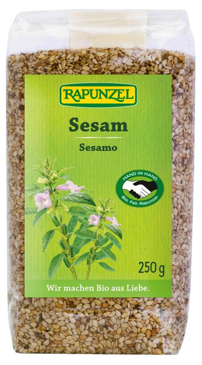 Produktfoto zu Sesam ungeschält Hand in Hand 250gr