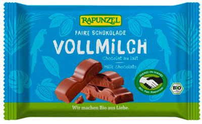 Produktfoto zu Vollmilch Schokolade Hand in  Hand 100gr