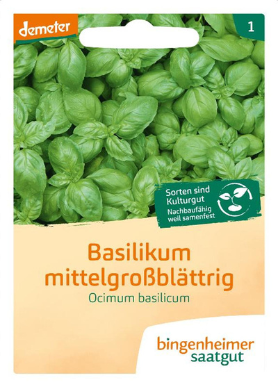 Produktfoto zu Basilikum mittelgroß SAATGUT