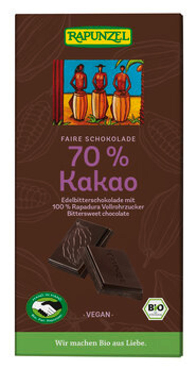 Produktfoto zu Edelbitter Schokolade 70% Kakao, 80g