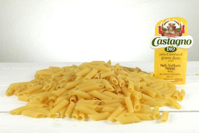 Produktfoto zu Penne halb-Vollkorn, Castagno 500gr