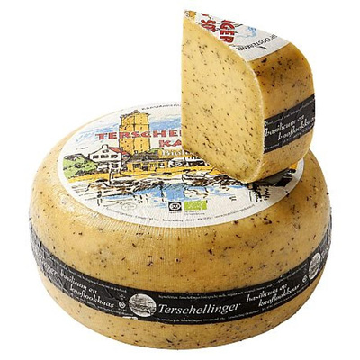 Produktfoto zu Terschellinger Gouda Basilikum-Knoblauch, Stück ca. 220g