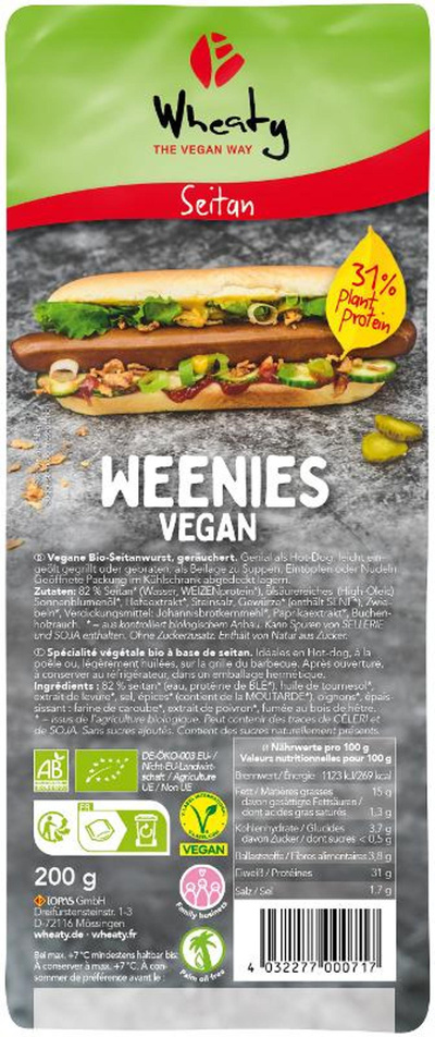 Produktfoto zu Weenies Würstchen vegan 200 g