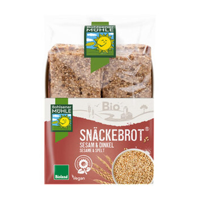 Produktfoto zu Snäckebrot Sesam-Dinkel, 200g, vegan