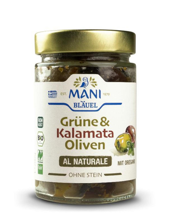 Produktfoto zu Olivenmix grün & schwarz, 175g