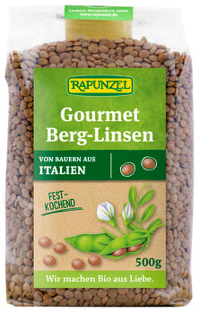 Produktfoto zu Gourmet Berg-Linsen, braun 500gr