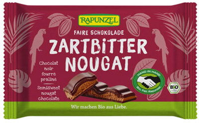 Produktfoto zu Zartbitter Nougat Schokolade 100gr