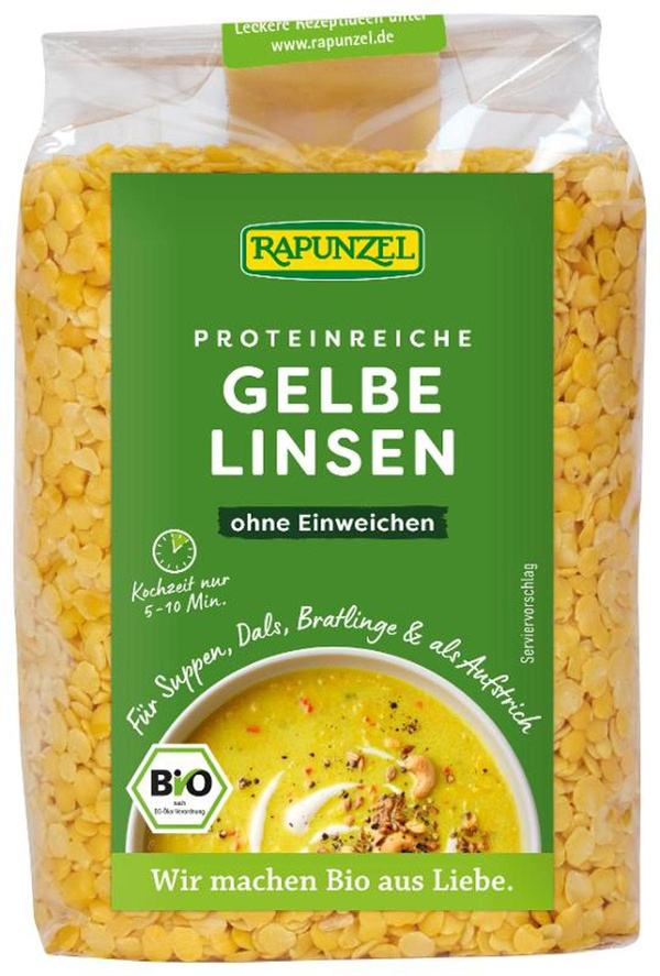 Produktfoto zu Linsen, gelb geschält 500gr
