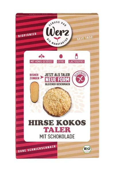 Produktfoto zu Hirse Vollkorn Kokos Taler glutenfrei 150gr