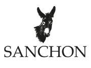 KI generiert: Ein Eselskopf auf schwarzem Hintergrund mit dem Text "SANCHON" darunter.
