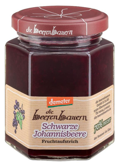 Produktfoto zu Schwarze Johannisbeere Fruchtaufstrich 200gr