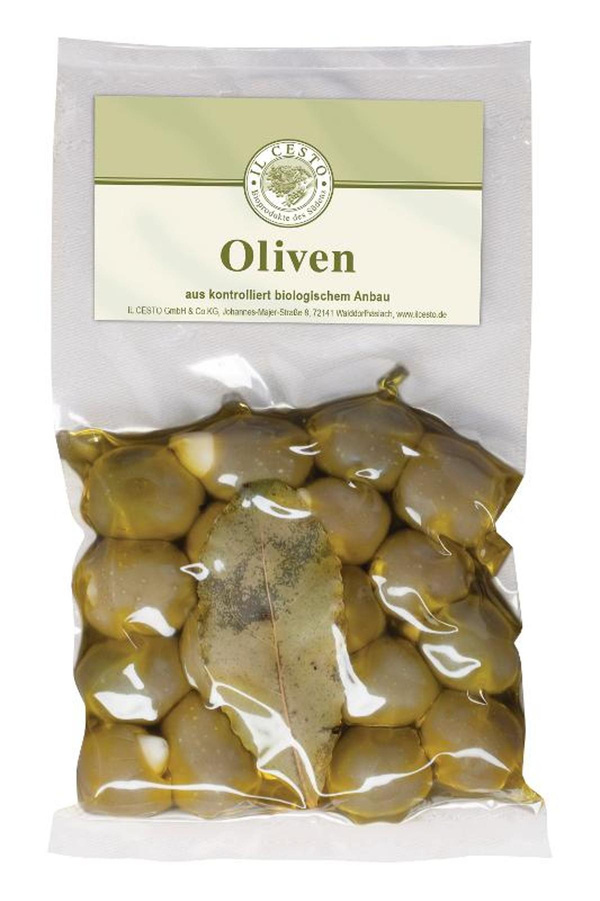Produktfoto zu Griechische Oliven gefüllt mit Knoblauch, 175g