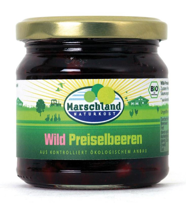Produktfoto zu Wildpreiselbeeren, Glas 220ml