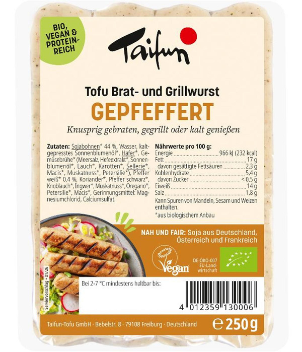 Produktfoto zu Tofu Brat- & Grillwurst vegan, 250g
