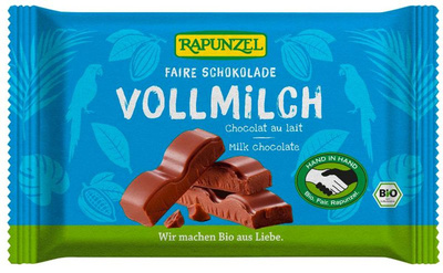Produktfoto zu Vollmilch Schokolade Hand in  Hand 100gr