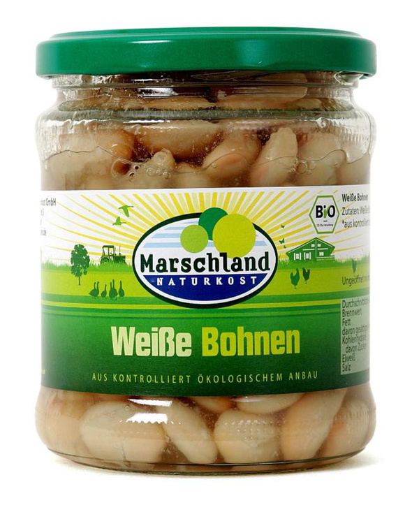Produktfoto zu Weiße Bohnen im Glas 330ml
