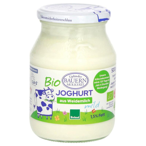 Produktfoto zu Upländer Naturjoghurt 500gr 1,5%Fett